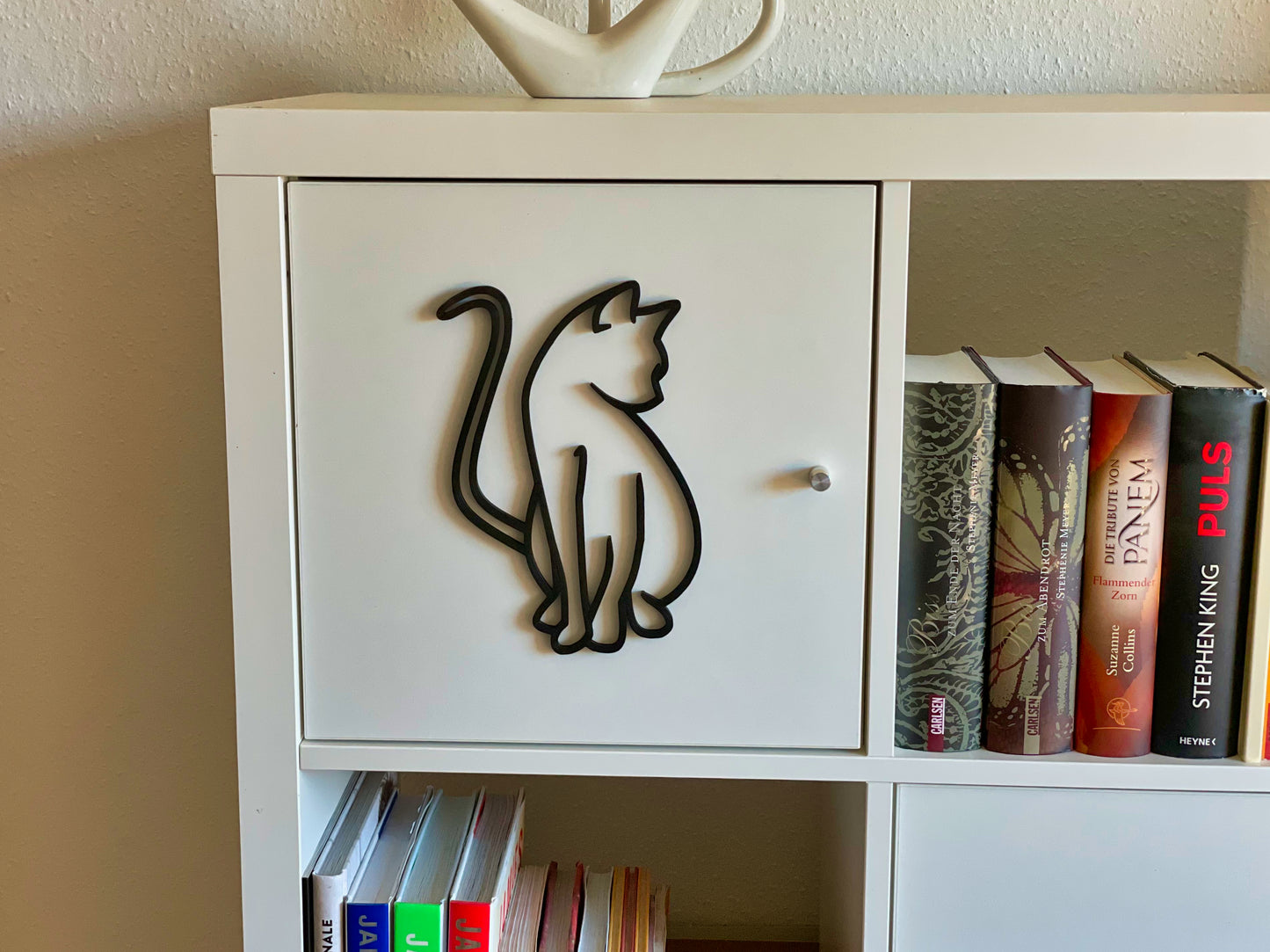 Katzenzauber: Wanddekoration 3D-gedruckt - Elegante Katzenfigur in glitzernden Farben für Ihr Zuhause!s recyclebarem PLA Kunststoff - Ideales Geschenk für Katzenfreunde