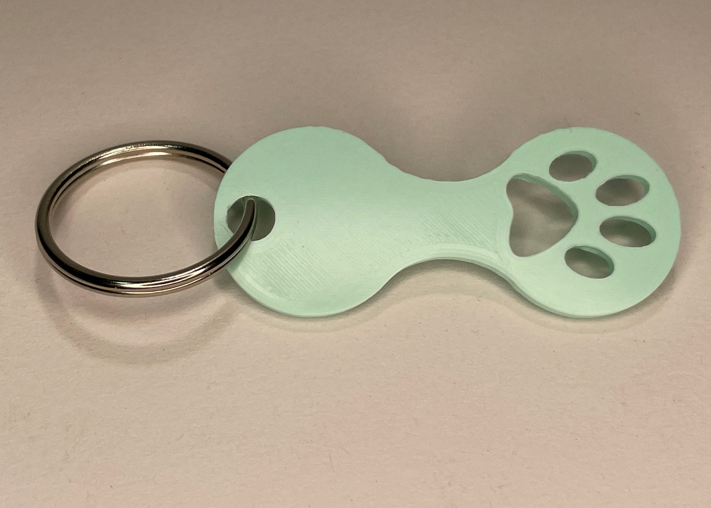 Katzenpfoten-Zauber: Einkaufswagenlöser Schlüsselanhänger 3D-gedruckt - Überraschende Farbauswahl für Katzenliebhaber!