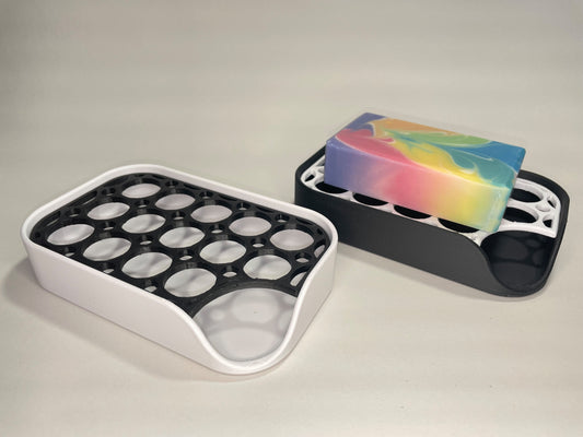 Circles - Seifenschale mit Abtropfgitter 3D-gedruckt - Wählen Sie aus 4 Farbkombinationen für Ihr stilvolles Badezimmer!