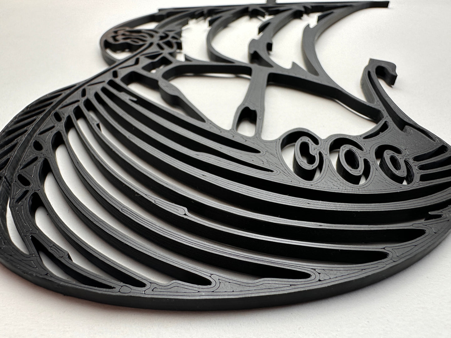 Episches Wikingerschiff - 3D-gedruckte Wanddekoration aus PLA-Kunststoff!