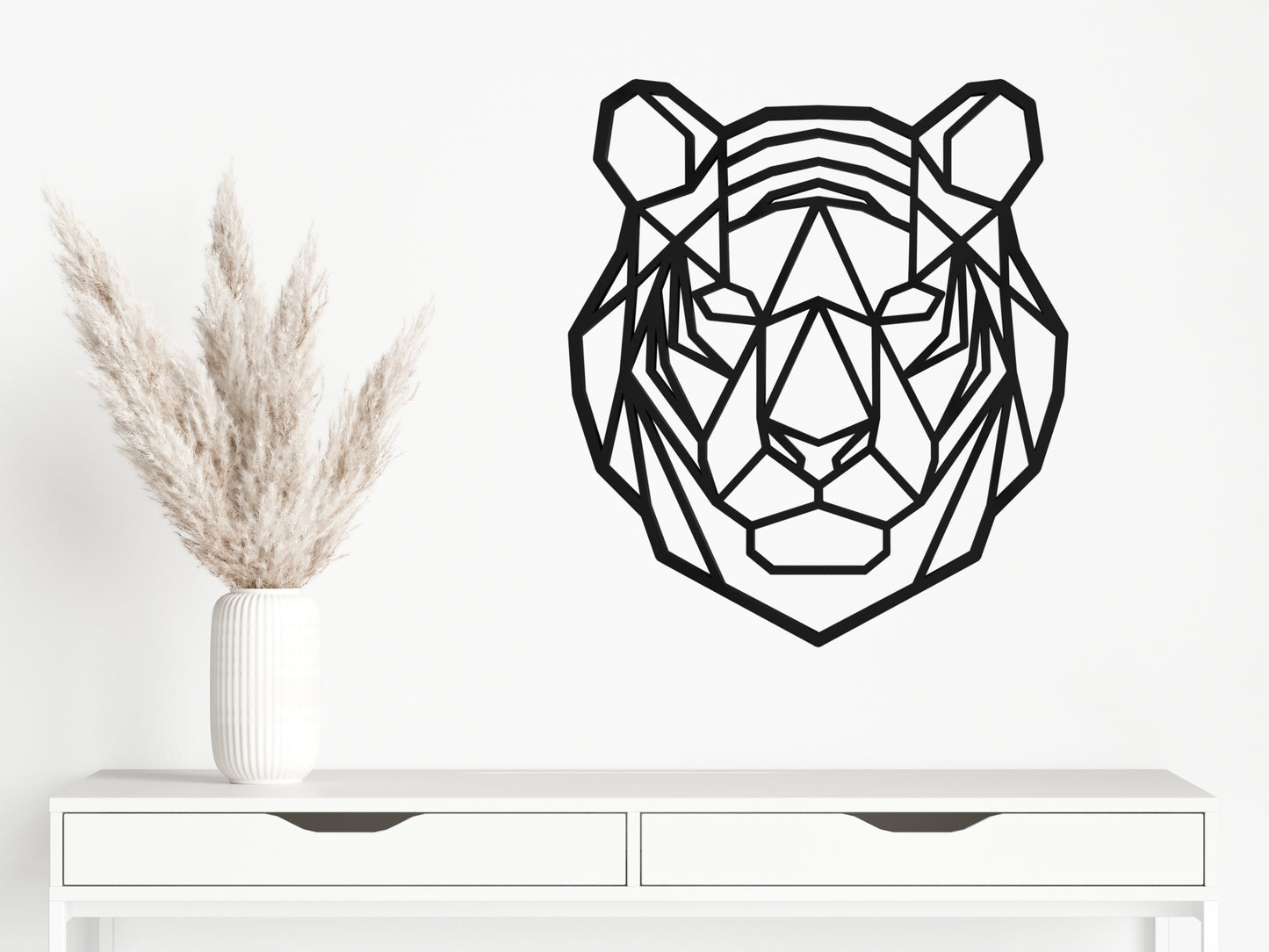 Majestätische Wanddekoration Tiger - 3D-gedruckt aus PLA-Kunststoff!