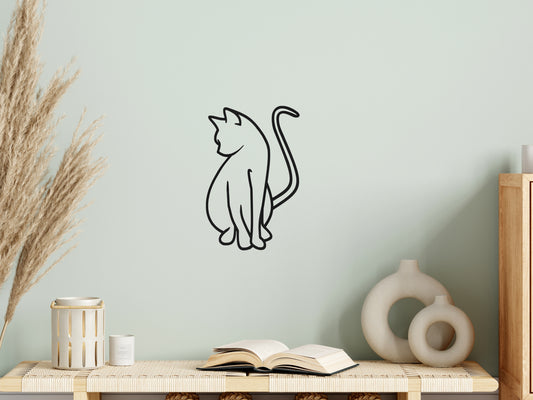 Katze Wanddekoration aus recyclebarem PLA Kunststoff - Ideales Geschenk für Katzenfreunde